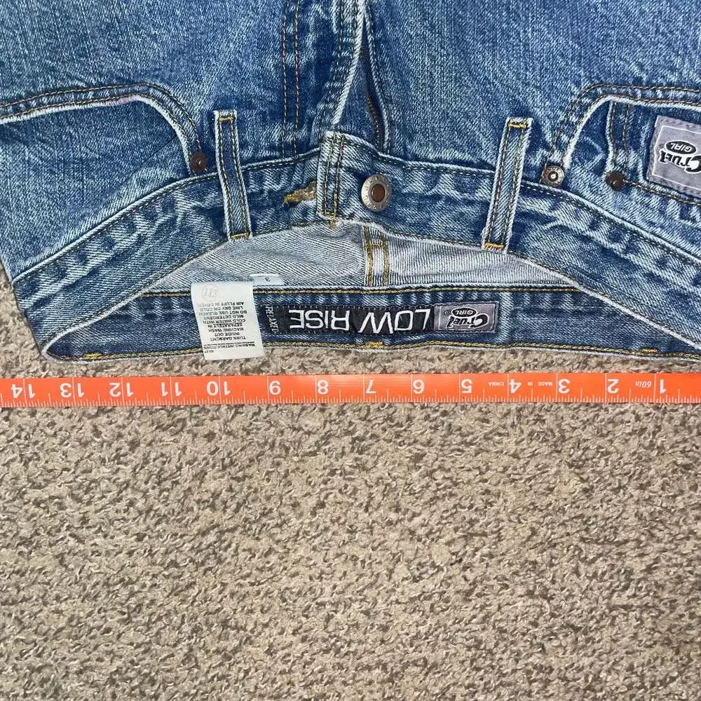 Cruel Girl Low Rise Relaxed Jeans, Size 3 Long, Vintage Medium Wash Western - Picture 2 of 7
